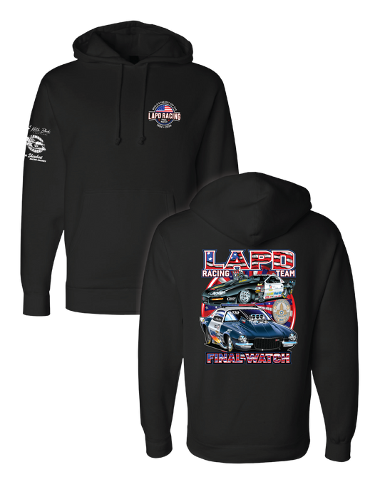 Tony Foti - FINAL WATCH LAPD Racing- BLACK PULLOVER HOODY